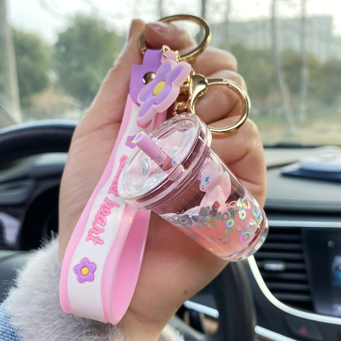 Cup Slime Pink Keychain/Backpack Clip - Now and Then Boutique
